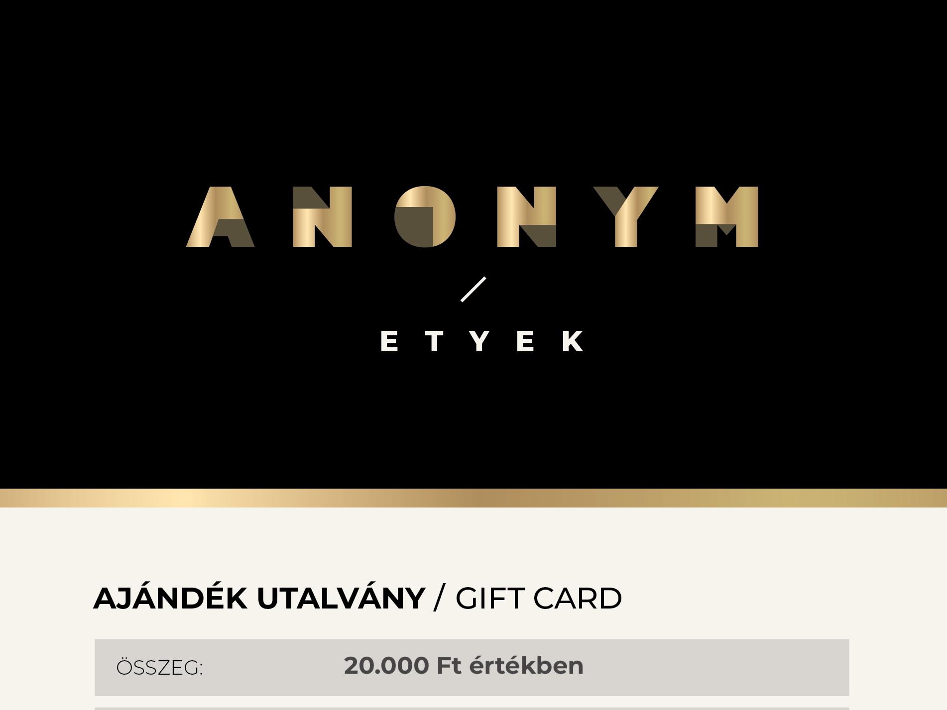 Ajándékutalvány 20.000 Ft