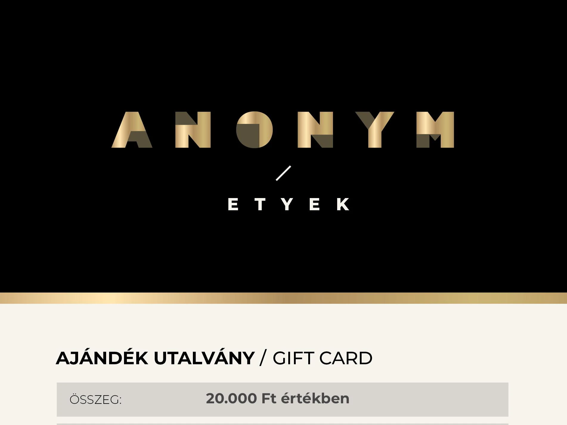 Ajándékutalvány 20.000 Ft