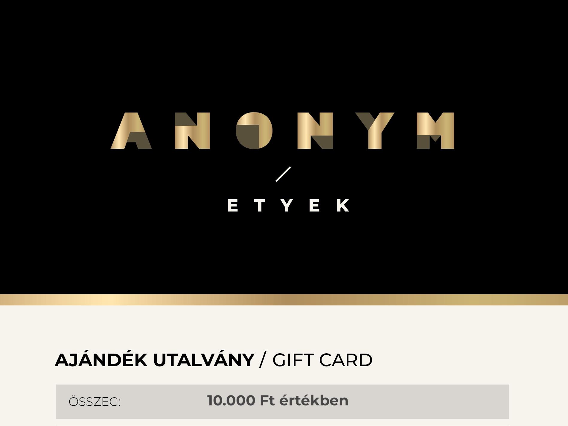 Ajándékutalvány 10.000 Ft 