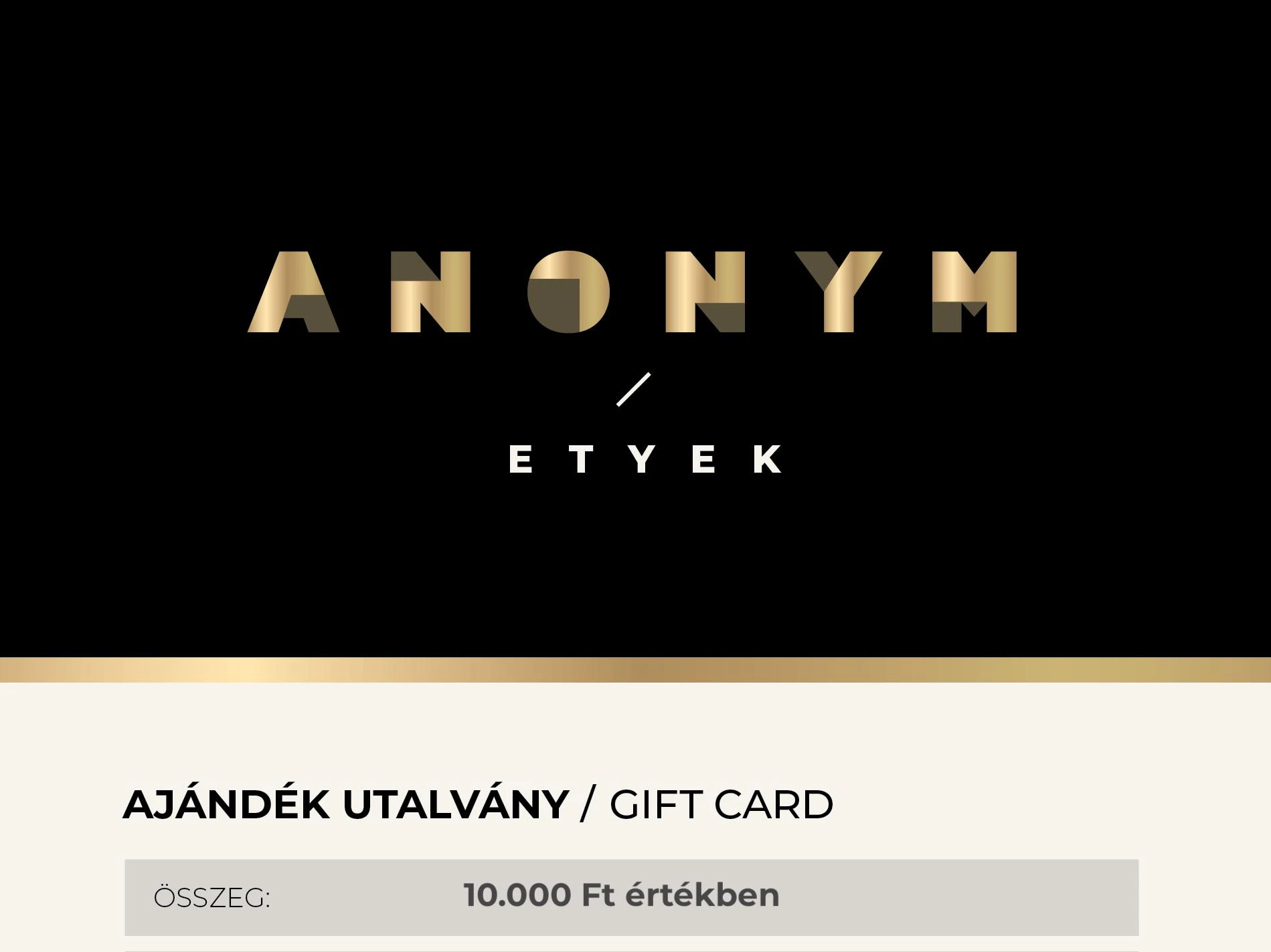 Ajándékutalvány 10.000 Ft 