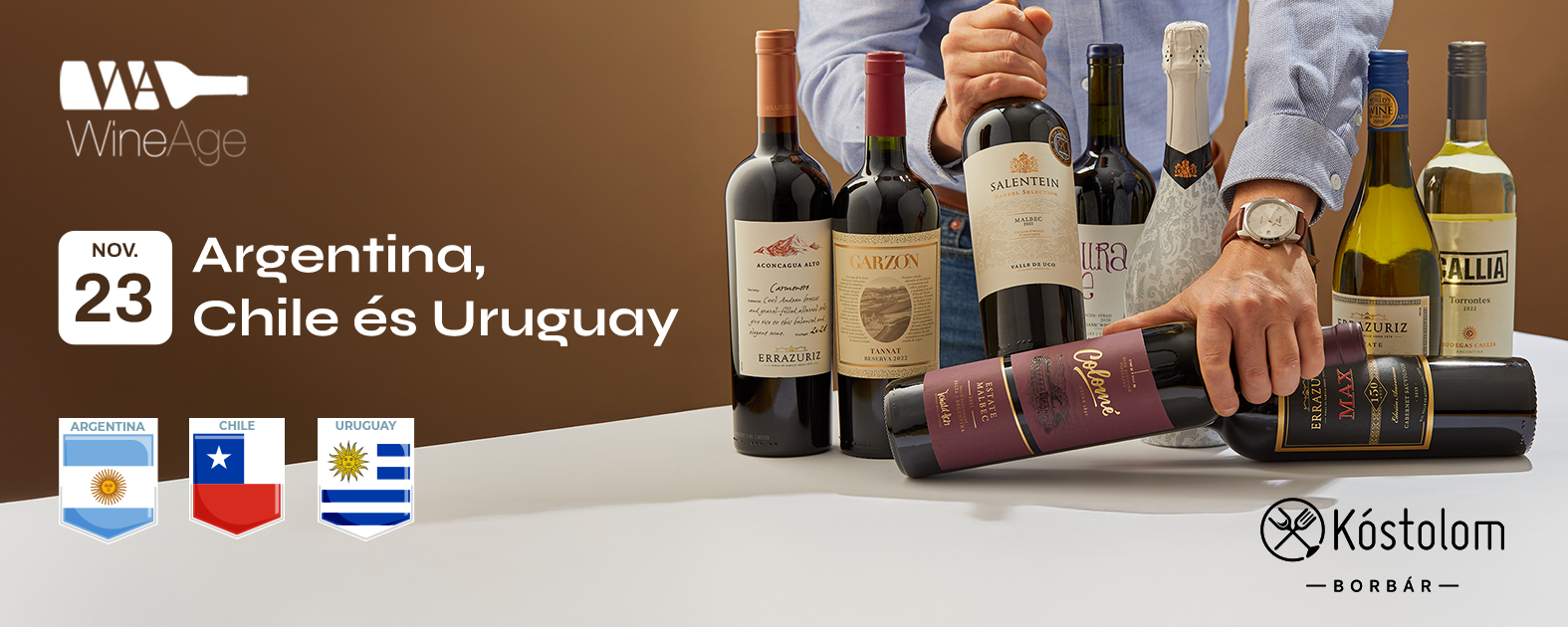 Argentina, Chile és Uruguay powered by WineAge  / November 23. 19:00